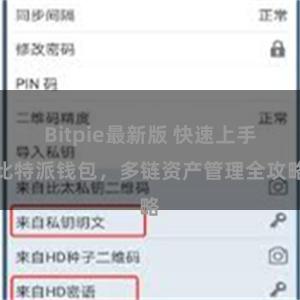 Bitpie最新版 快速上手比特派钱包，多链资产管理全攻略