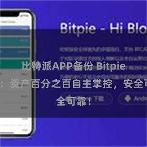 比特派APP备份 Bitpie钱包：资产百分之百自主掌控，安全可靠！