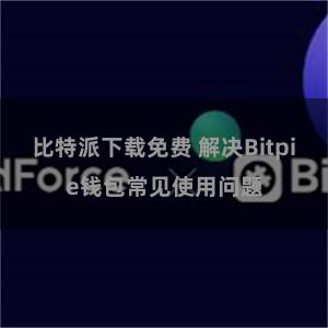 比特派下载免费 解决Bitpie钱包常见使用问题