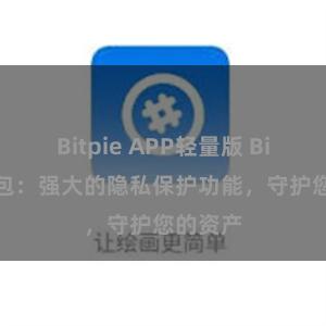 Bitpie APP轻量版 Bitpie钱包：强大的隐私保护功能，守护您的资产