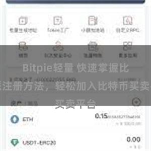 Bitpie轻量 快速掌握比特派注册方法，轻松加入比特币买卖平台