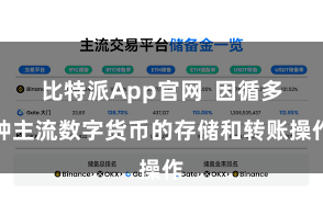 比特派App官网  因循多种主流数字货币的存储和转账操作