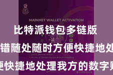 比特派钱包多链版  用户不错随处随时方便快捷地处理我方的数字财富